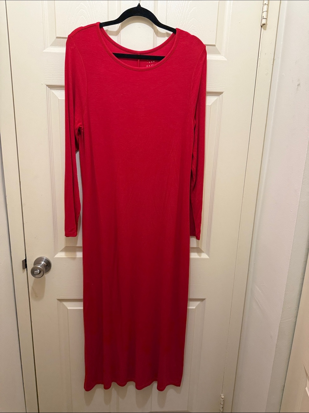 a new day Red Long-Sleeve Maxi Dress - Scoop Neck
